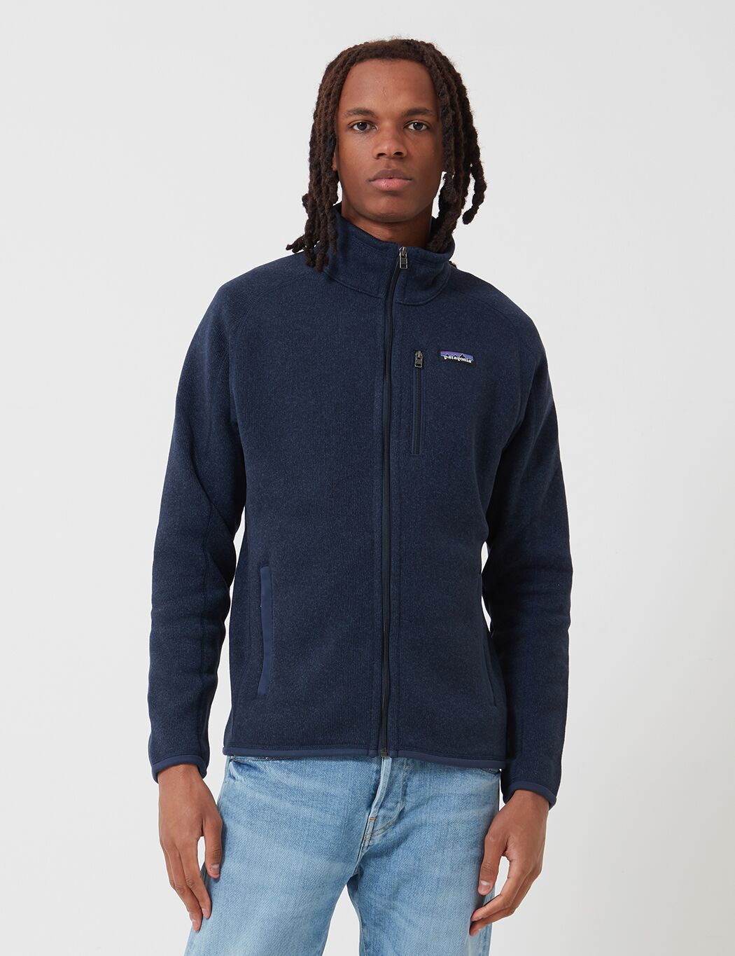 Pata Better Sweater Jacket - New Navy Blue