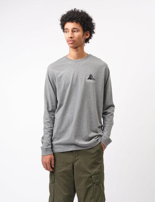 Pata Chouinard Crest Long Sleeve T-Shirt - Gravel Heather