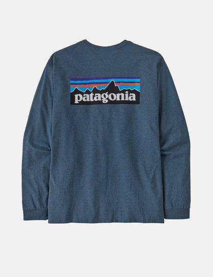 Pata Long Sleeve P-6 Logo Responsibili-Tee T-Shirt - Utility Blue