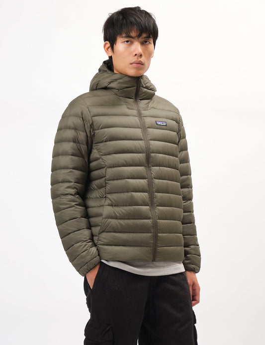 Pata Down Sweater Hoody - Pine Needle Green