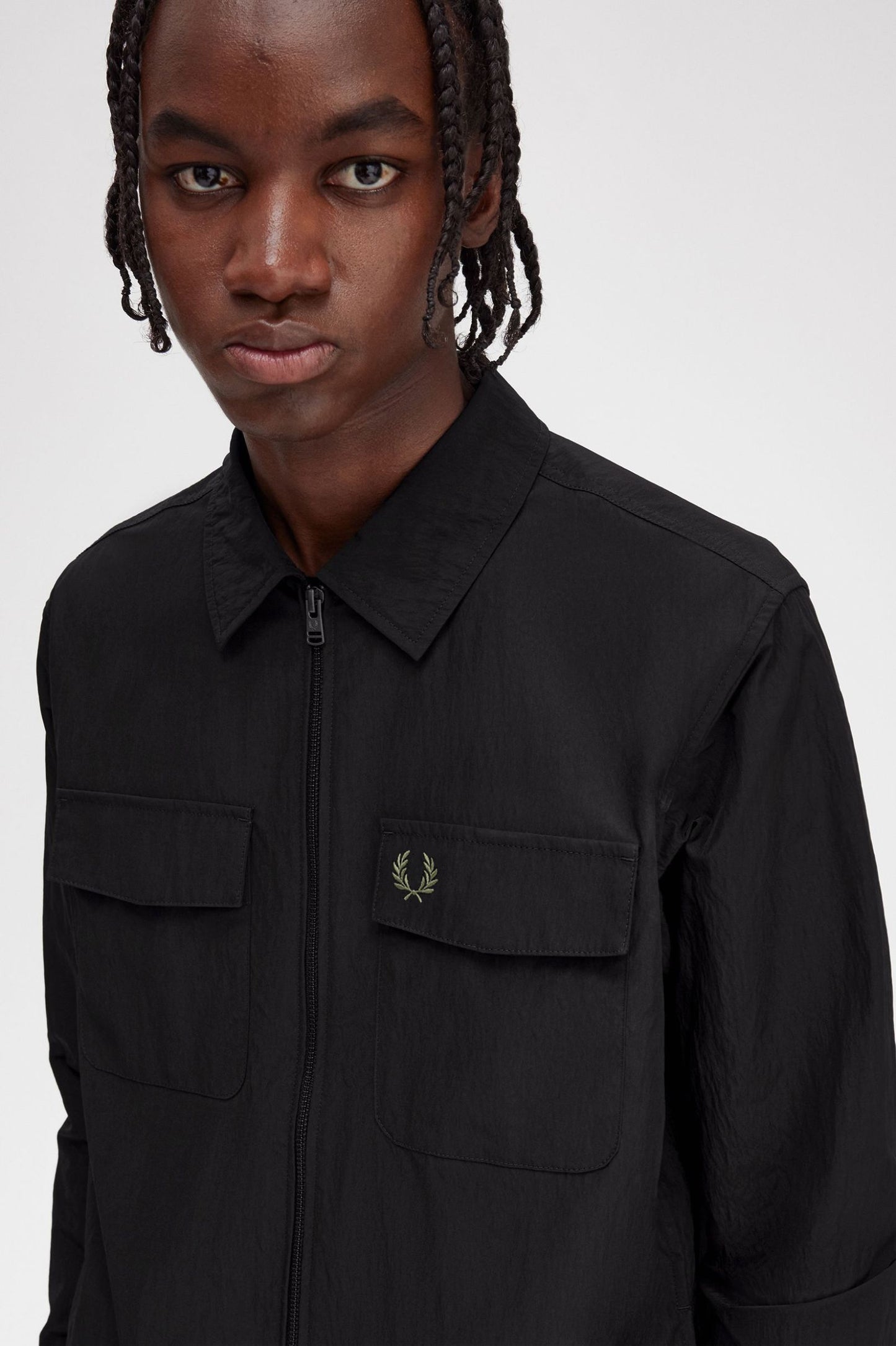 Textured Zip-Through Overshirt