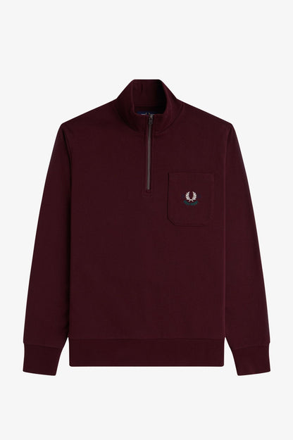 Embroidered Half Zip