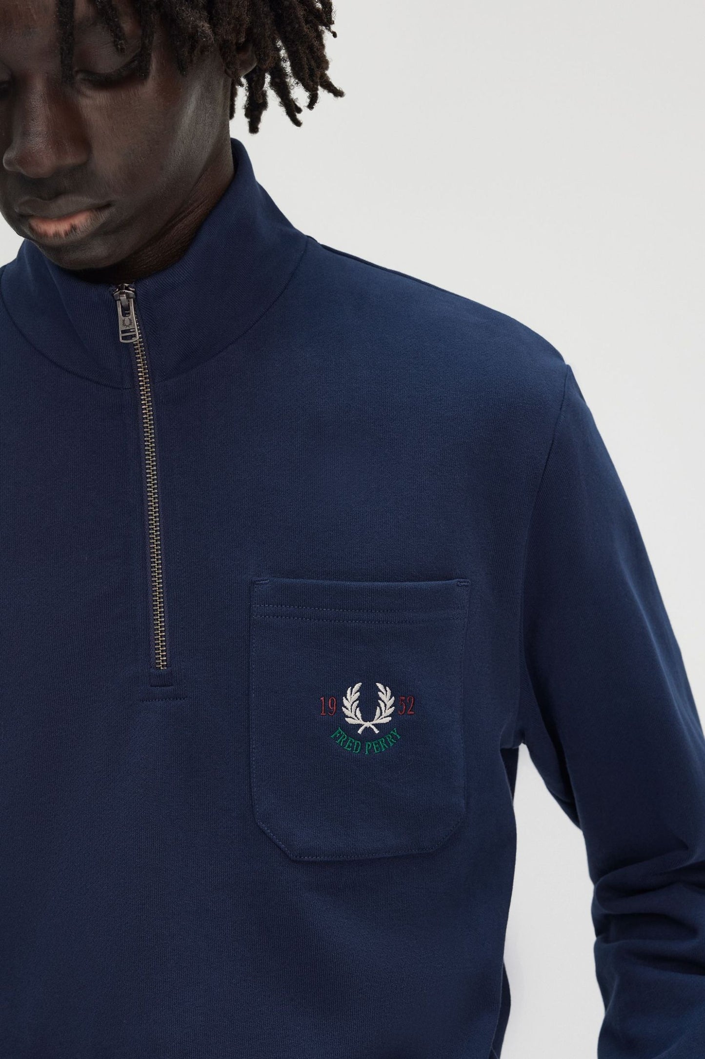 Embroidered Half Zip