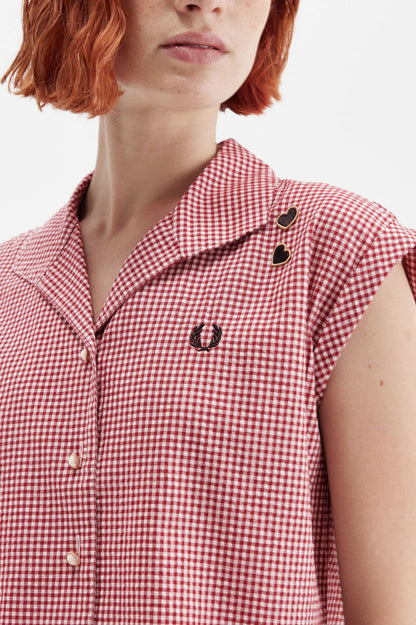 Amy Winehouse FoundationOpen Collar Gingham Shirt